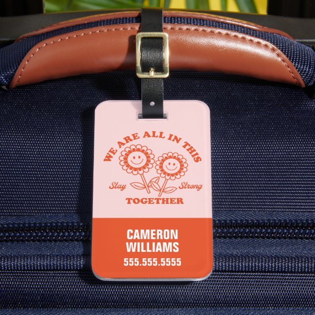 Étiquette À Bagage Graphisme Fleur Joyeux Retro (Insitu Rectoal 2)