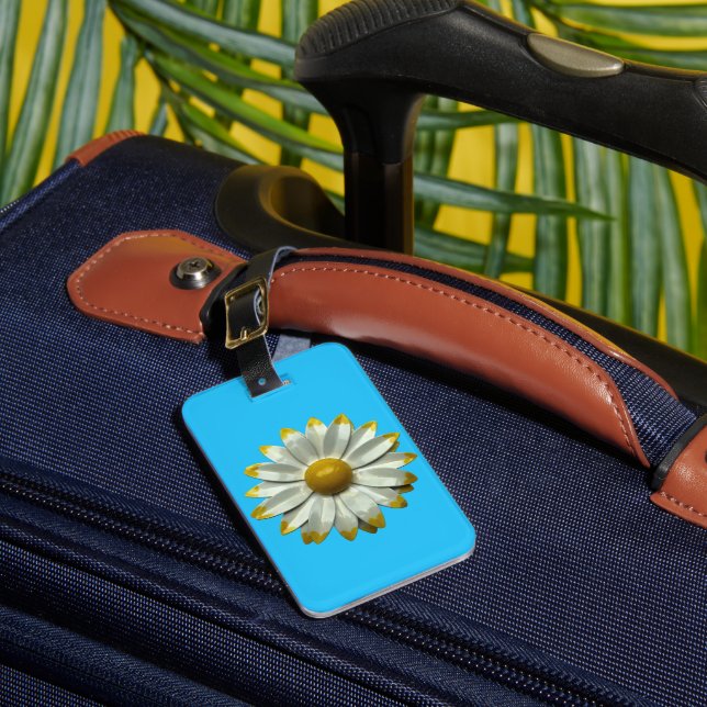 Étiquette À Bagage Gras MOD Daisy Flower - Floral Spring Summer 1960 (Insitu Rectoal 1)