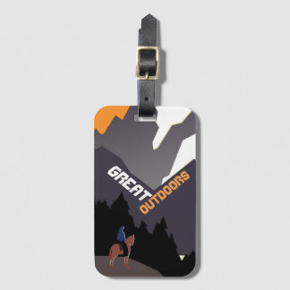 Étiquette À Bagage Great Outdoors Retro Montana Travel Advert Art