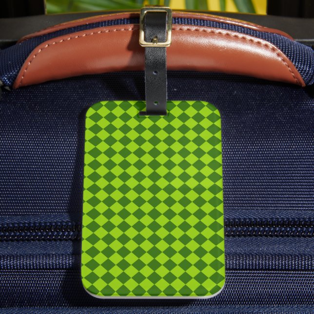 Étiquette À Bagage Green Combination Diamond Motif par STaylor (Insitu Rectoal 2)