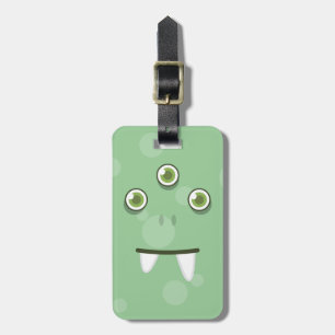 Étiquette À Bagage Green Monster Face Bagages de voyage Tags