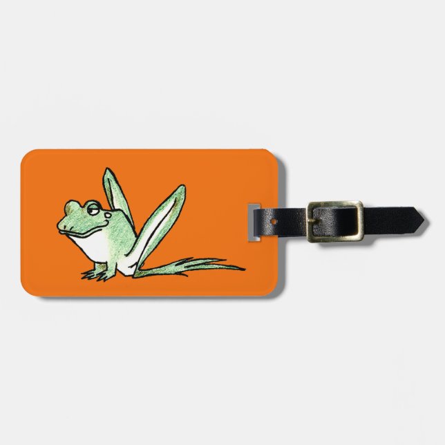 Étiquette À Bagage Grenouille (Devant horizontal)