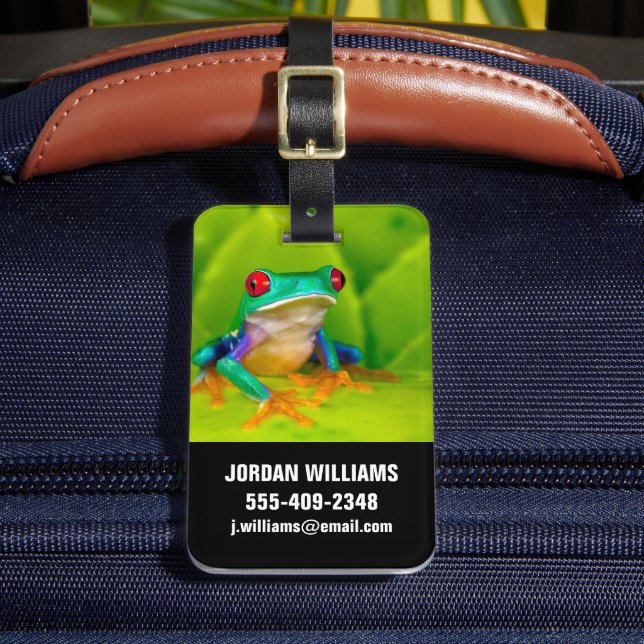 Étiquette À Bagage Grenouille aux yeux rouges, Costa Rica (Insitu Rectoal 2)