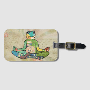 Étiquette À Bagage Grenouille de yoga