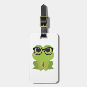 Étiquette À Bagage Grenouille Nerd