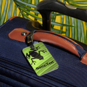 Étiquette À Bagage Grenouilles