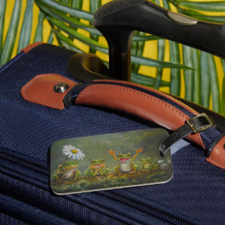 Étiquette À Bagage Grenouilles "Jour de Daisy"