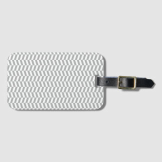 Étiquette À Bagage Grey Herringbone