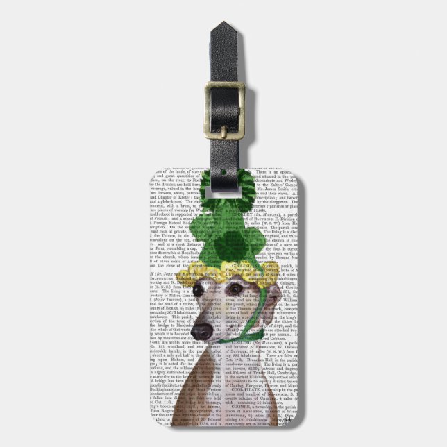 Étiquette À Bagage Greyhound en vert Casquette tricoté 2 (Devant Vertical)