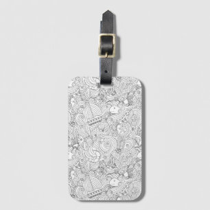 Étiquette À Bagage Griffonnage nautique