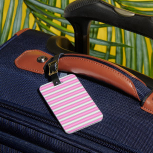 Étiquette À Bagage Grilles roses néon modernes avec effet 3D