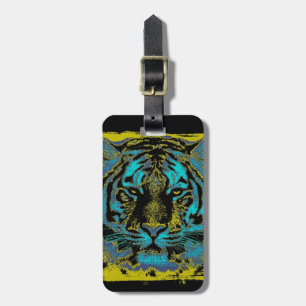 Étiquette À Bagage Gros plan de la face du tigre 9