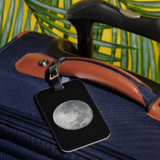 Étiquette À Bagage Gros plan sur la pleine lune dans le ciel nocturne