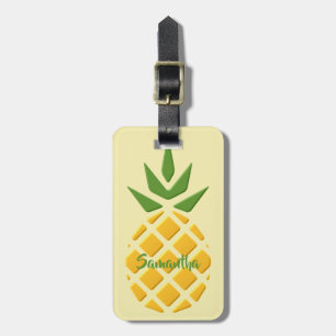 Étiquette À Bagage Grosse ananas 3D