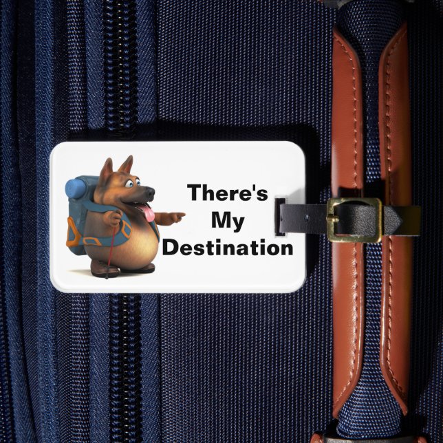 Étiquette À Bagage GS backpacker il y a ma destination (Insitu Rectoal 4)