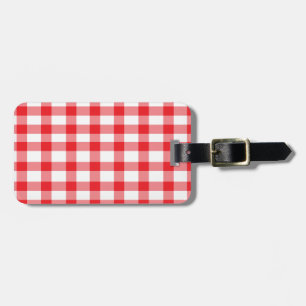 Étiquette À Bagage Guingan rouge