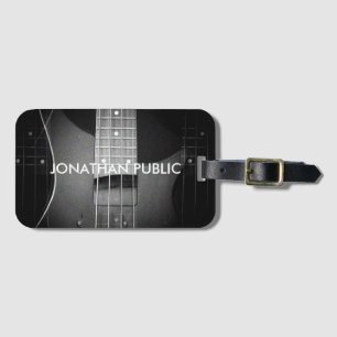 Étiquette À Bagage Guitare basse de musique personnalisée Ajouter un