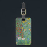 Étiquette À Bagage Gustav Klimt - Jardin de campagne avec tournesols<br><div class="desc">Jardin de campagne avec des tournesols / Jardin de ferme avec des tournesols - Gustav Klimt en 1905-1906</div>