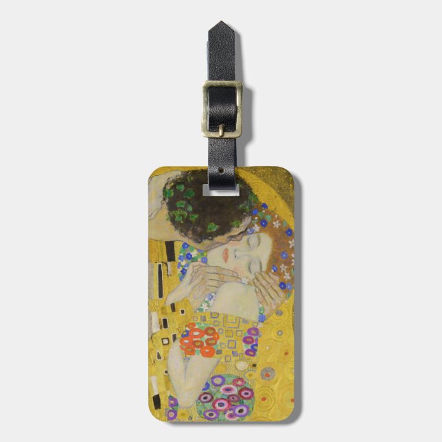 Étiquette À Bagage Gustav Klimt - Le baiser (Devant Vertical)