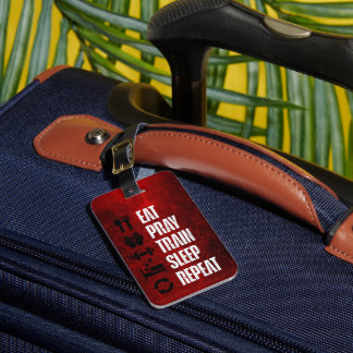 Étiquette À Bagage Gym Eat Pray Train Sleep Repeat  Luggage Tag