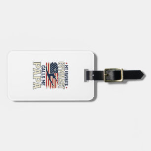Étiquette À Bagage Gymnaste préféré m'appelle Papa Patriotique Vintag