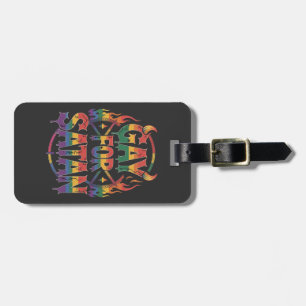 Étiquette À Bagage Hail Gay Satan Rainbow Baphomet Devil Goat LGBTQ
