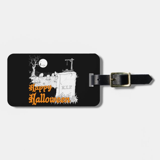 Étiquette À Bagage Halloween (Devant horizontal)