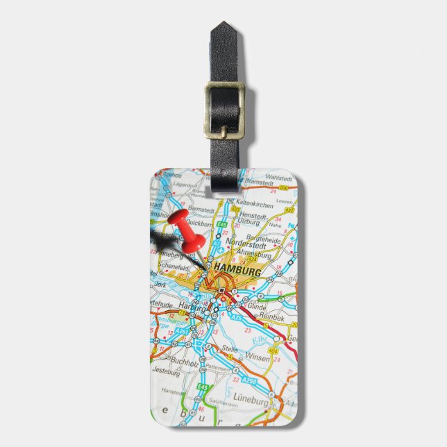 Étiquette À Bagage Hambourg, Allemagne (Devant Vertical)