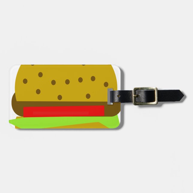 Étiquette À Bagage hamburger restauration restauration rapide burger (Devant horizontal)