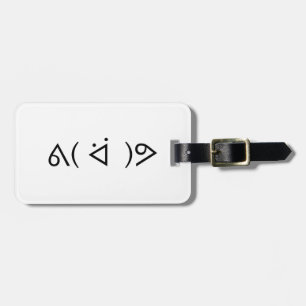 Étiquette À Bagage Happy Gary ᕕ( ᐛ )Meme Emoticon Text Art