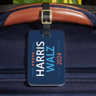 Étiquette À Bagage Harris Walz 2024 pour le président