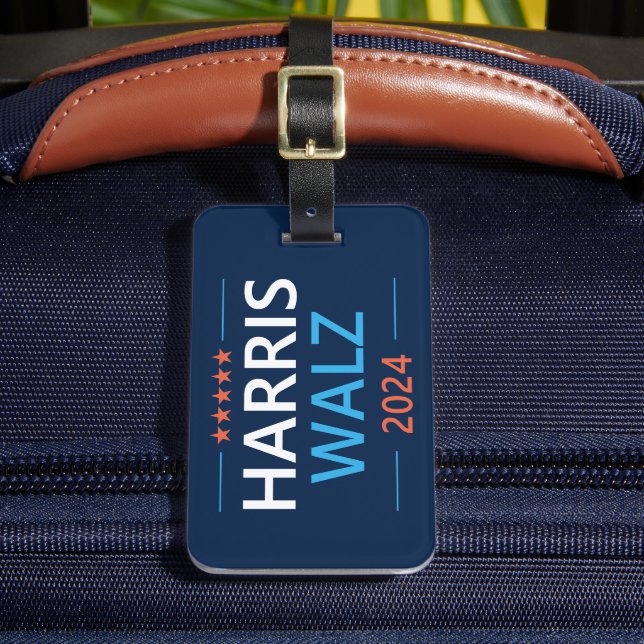 Étiquette À Bagage Harris Walz 2024 pour Président (Insitu Rectoal 2)