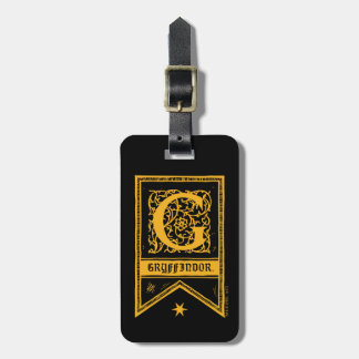 Étiquette À Bagage Harry Potter | Bannière Monogramme Gryffindor