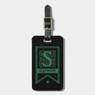 Étiquette À Bagage Harry Potter   Bannière Monogramme Slytherin