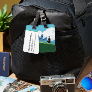 Étiquette À Bagage HARRY POTTER™ Dominant le CHÂTEAU de Poudlard ™