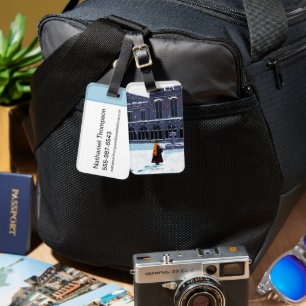 Étiquette À Bagage HARRY POTTER ™ & Hedwig dans la cour de HOGWARTS ™