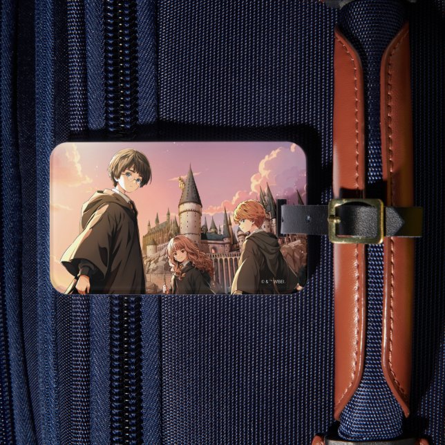 Étiquette À Bagage HARRY POTTER™ Hermione & Ron HOGWARTS™ Scène d'ani (Insitu Rectoal 4)