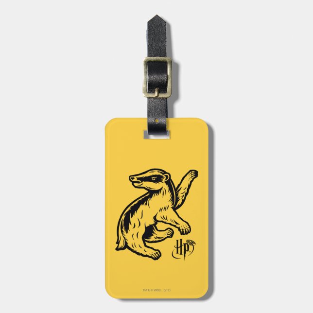 Étiquette À Bagage Harry Potter | Hufflepuff Badger Icon (Devant Vertical)
