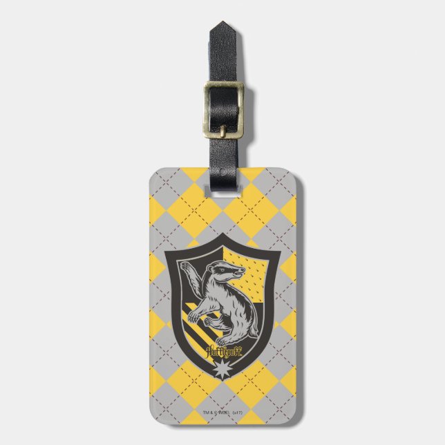 Étiquette À Bagage Harry Potter | Hufflepuff House Pride Crest (Devant Vertical)