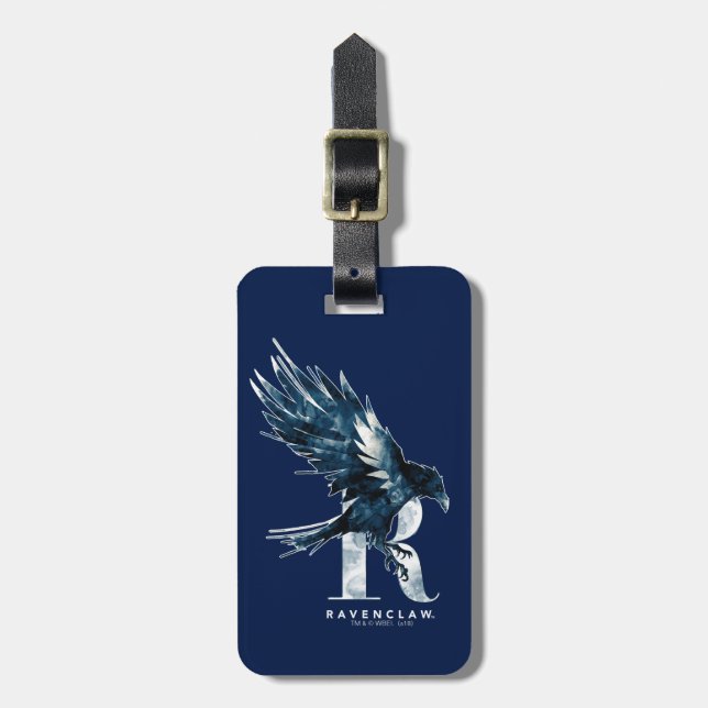Étiquette À Bagage Harry Potter | RAVENCLAW™ Corbeau Aquarelle (Devant Vertical)