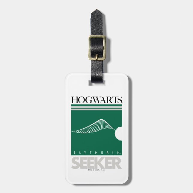 Étiquette À Bagage Harry Potter | SLYTHERIN™ House Quidditch Seeker (Devant Vertical)