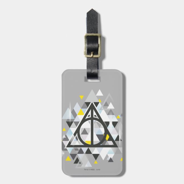Étiquette À Bagage Harry Potter | Symbole géométrique des Reliques de (Devant Vertical)