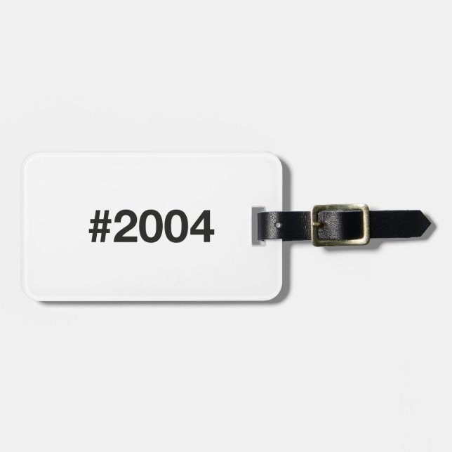 Étiquette À Bagage Hashtag 21 Anniversaire 2004 (Devant horizontal)