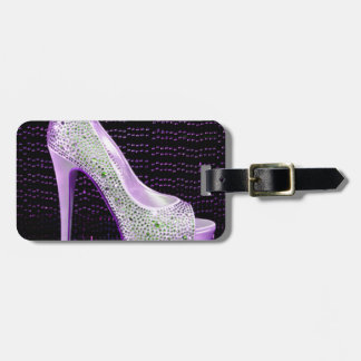 Étiquette À Bagage Haut talon violet