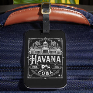 Étiquette À Bagage Havane vintage Cuba Voyage Patrimoine