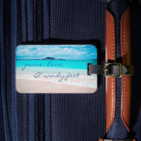 Hawaii Tropical Beach Peace Love Sandy Pieds Scrip