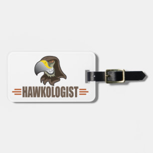Étiquette À Bagage HAWKS - Oiseaux, mascotte d'équipe sportive scolai