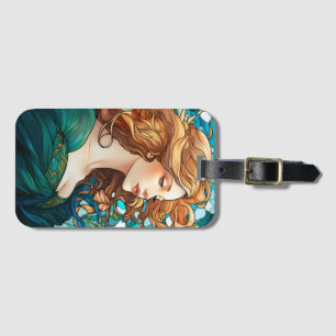 Étiquette À Bagage Helena - Femme blonde foncée dans le style Art Nou