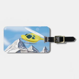 Étiquette À Bagage Hélicoptère de secours