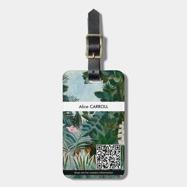 Étiquette À Bagage Henri Rousseau - La Jungle équatoriale (Devant Vertical)